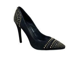 Lola Cruz Jewel Shoes Embellished Suede Stiletto Pumps Size 38